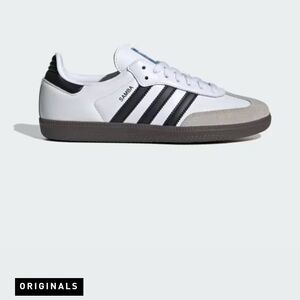 NIB Adidas Samba White Black White Low-Top Sneaker Size 7.5 US Medium